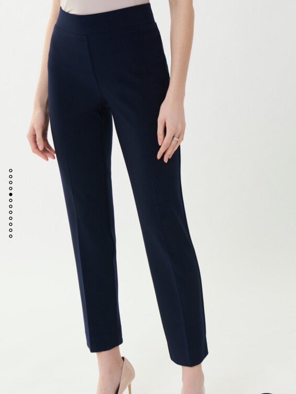 Joseph Ribkoff Navy Blue Slim Ankle-length Trousers